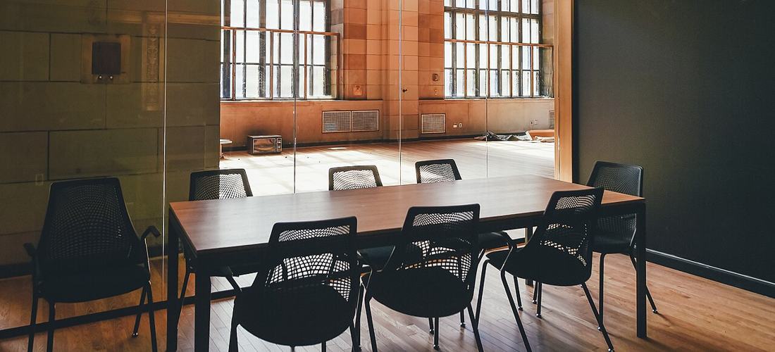 A small conference room.