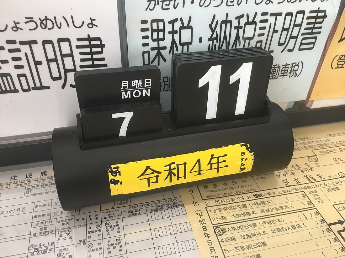 A desk calendar.