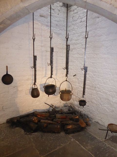 Cooking utensils in an old kitchen at Glastonbury.