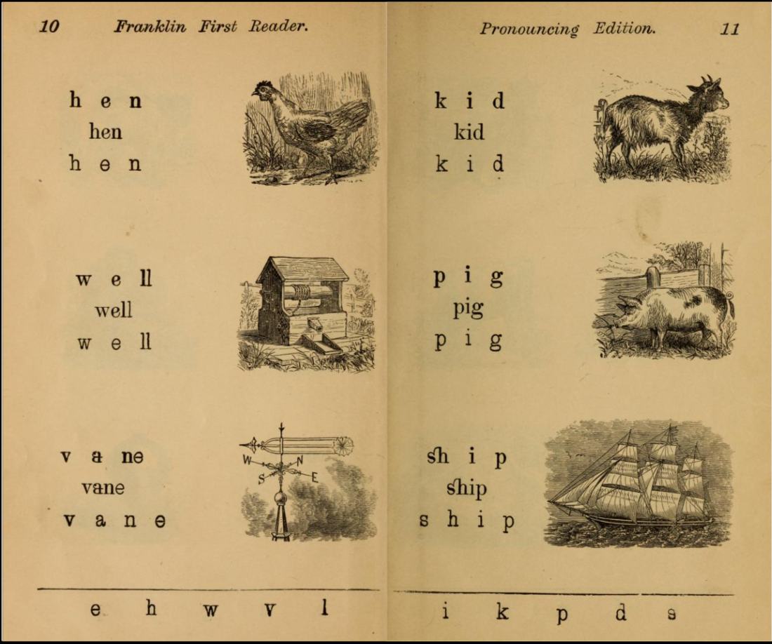 A page from an old first reader.